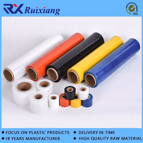 Plateau personnalisé LLDPE Film plastique transparent Jumbo Mini palette Wrap Film d'emballage étirable Rouleau de film étirable