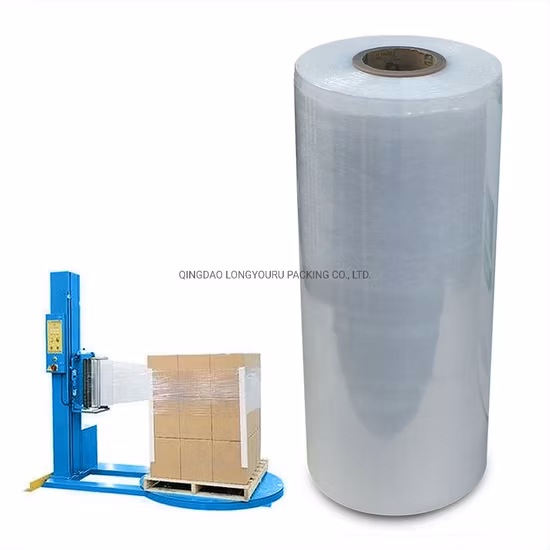 Film étirable d'emballage de palettes LLDPE de 23 microns pour utilisation à la machine ou à la main